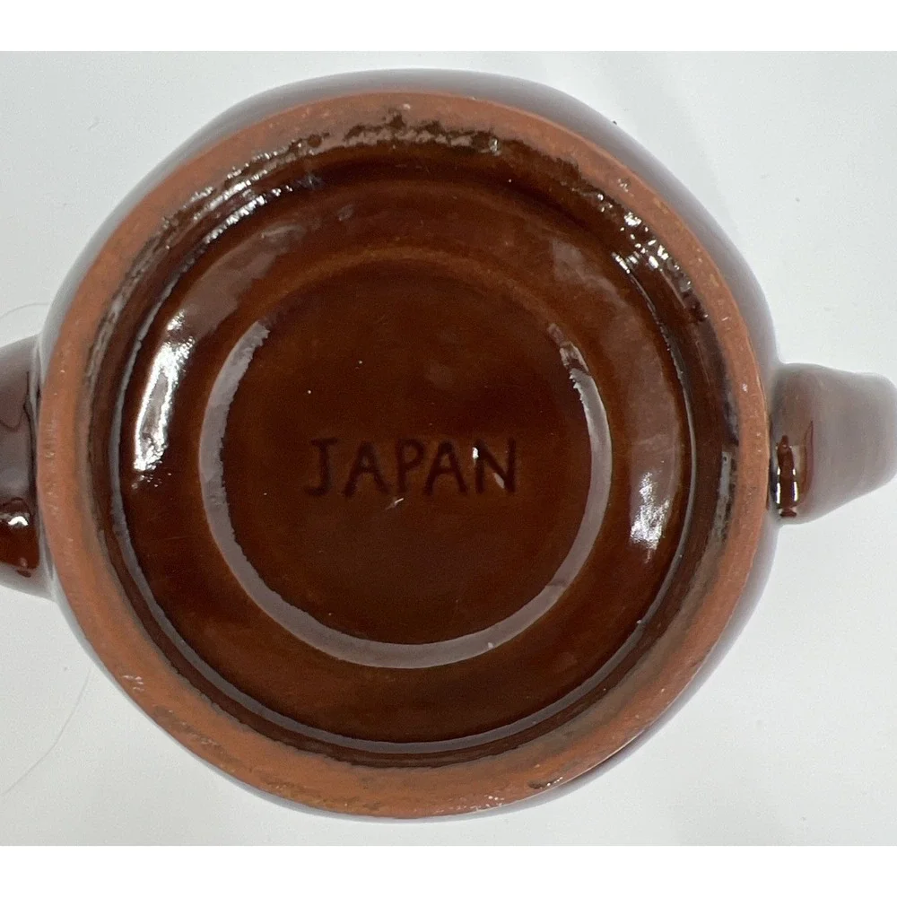 Vintage Brown Drip Glaze Ceramic Teapot MCM Grannycore‎ Made In Japan